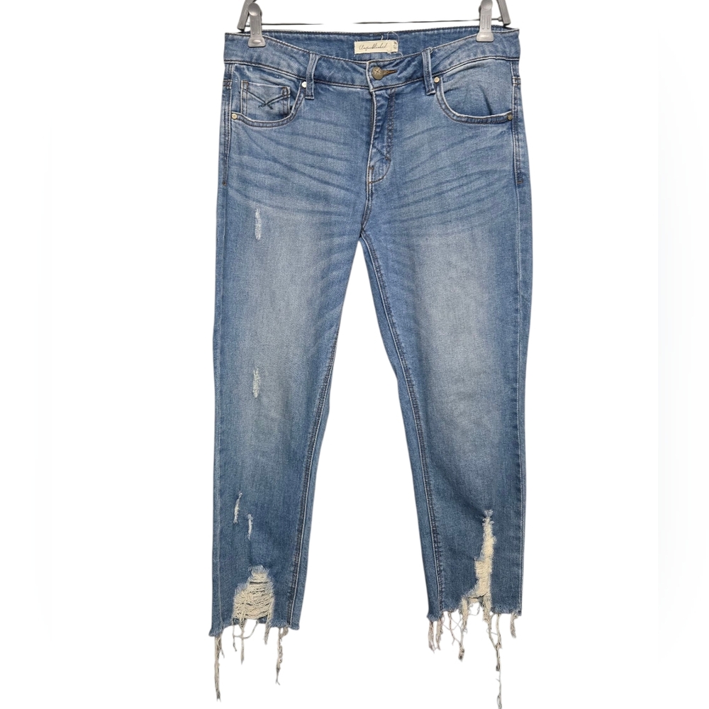 Unpublished Raw Hem Distressed Jeans 24" Inseam Sz 27